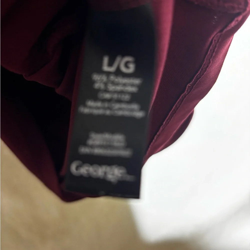 Deep Burgendy Zipper Accent Dressy T - Picture 4 of 5